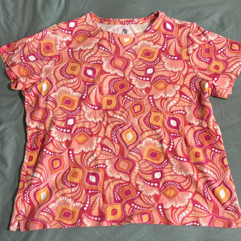 Studio Works Patterned Short Sleeve Tee, petite